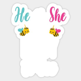 He Or She Daddy To Bee - Funny Gender Reveal Gift For Dad - Cute Bee Theme Dad To Be Sticker